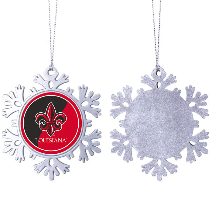 University of Louisiana at Lafayette Christmas Ornament - Snowflake Metal