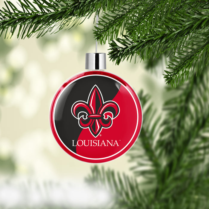 University of Louisiana at Lafayette Christmas Ornament Flat Round