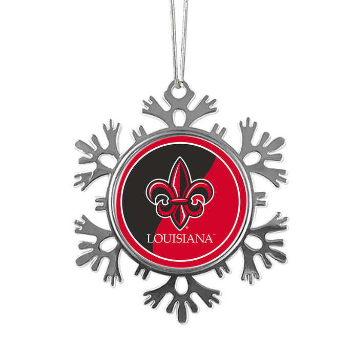 University of Louisiana at Lafayette Christmas Ornament - Snowflake Metal