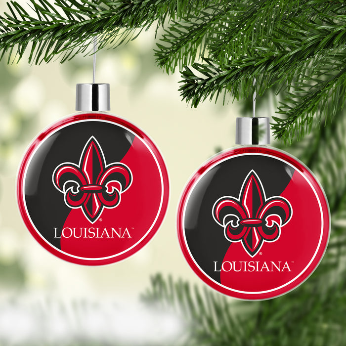 University of Louisiana at Lafayette Christmas Ornament Flat Round