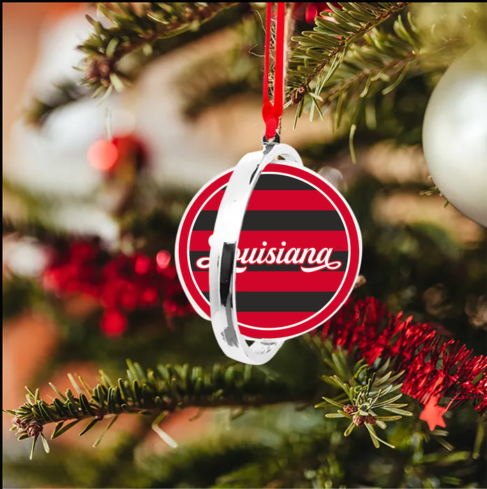 University of Louisiana at Lafayette Christmas Reversible Flat Round Ornament