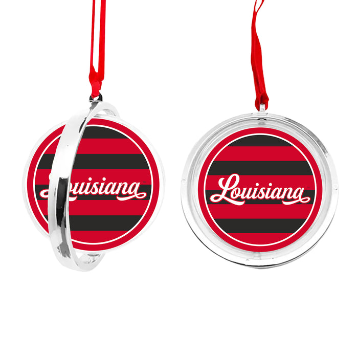University of Louisiana at Lafayette Christmas Reversible Flat Round Ornament