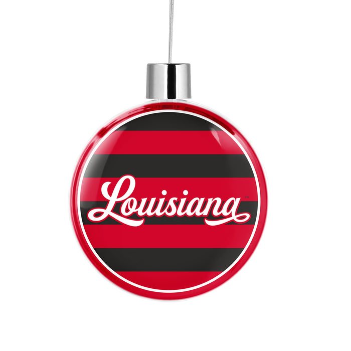 University of Louisiana at Lafayette Christmas Ornament Flat Round