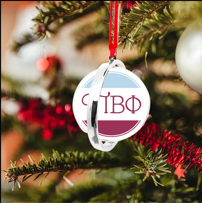 Pi Beta Phi Christmas Reversible Flat Round Ornament
