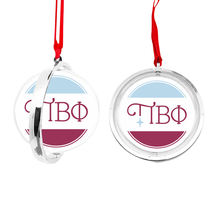 Pi Beta Phi Christmas Reversible Flat Round Ornament