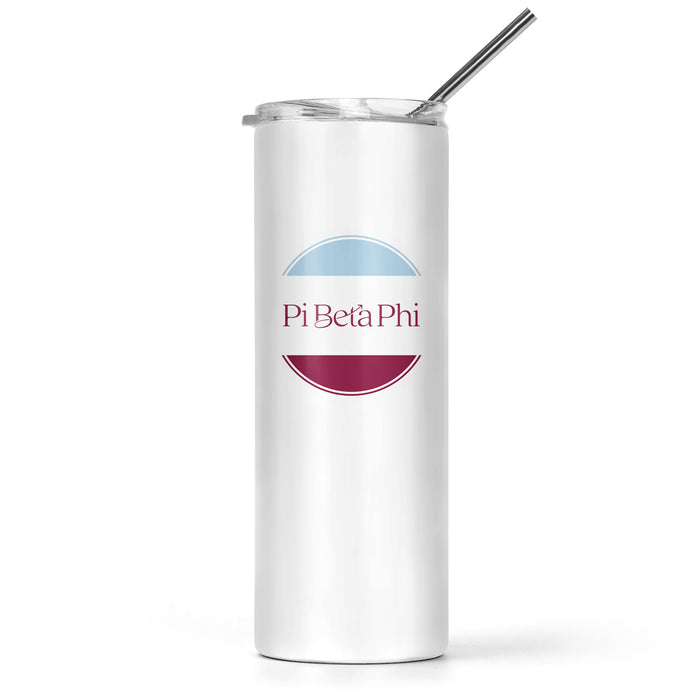 Pi Beta Phi Stainless Steel Skinny Tumbler 20 OZ