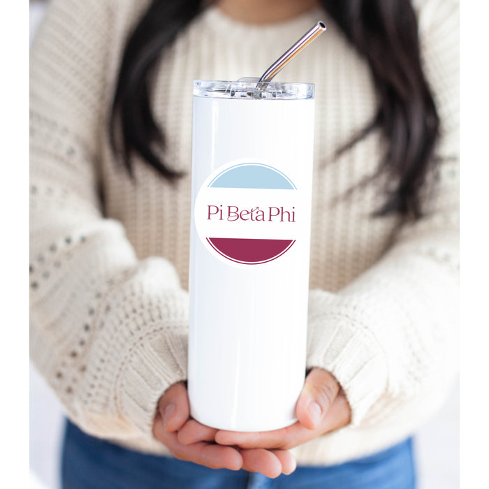 Pi Beta Phi Stainless Steel Skinny Tumbler 20 OZ