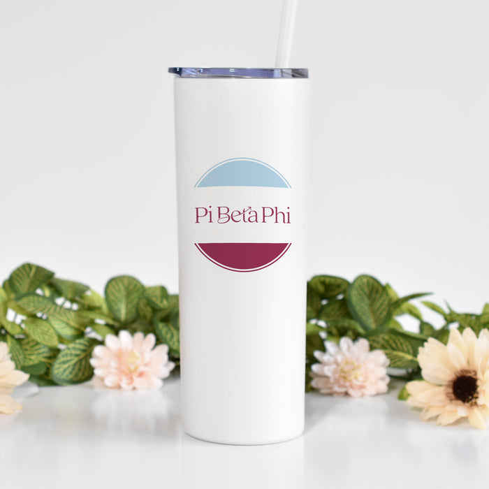 Pi Beta Phi Stainless Steel Skinny Tumbler 20 OZ