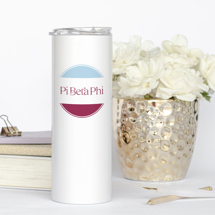 Pi Beta Phi Stainless Steel Skinny Tumbler 20 OZ