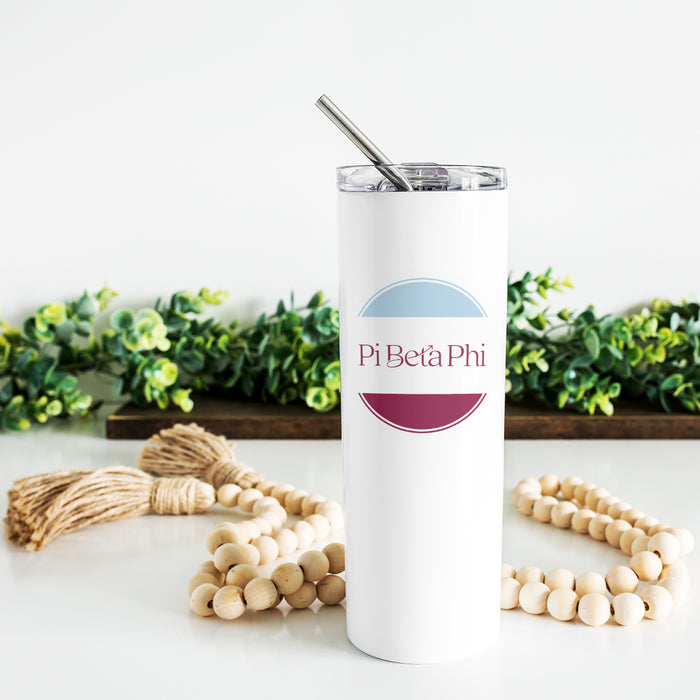 Pi Beta Phi Stainless Steel Skinny Tumbler 20 OZ