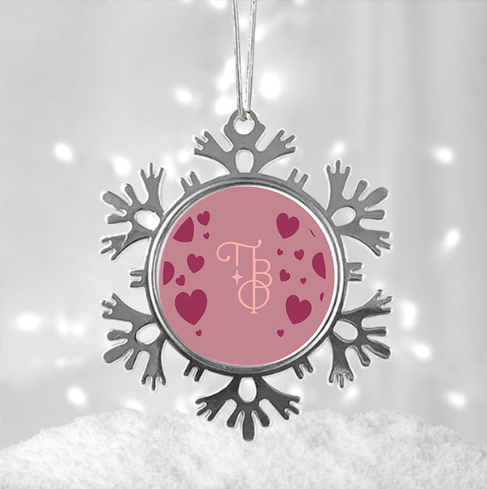 Pi Beta Phi Christmas Ornament - Snowflake Metal