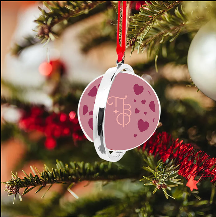 Pi Beta Phi Christmas Reversible Flat Round Ornament