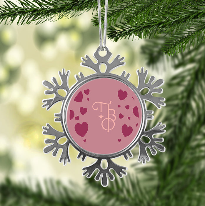 Pi Beta Phi Christmas Ornament - Snowflake Metal