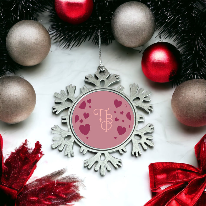 Pi Beta Phi Christmas Ornament - Snowflake Metal