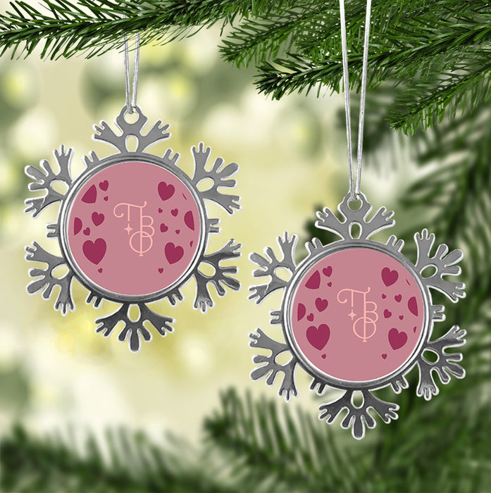 Pi Beta Phi Christmas Ornament - Snowflake Metal