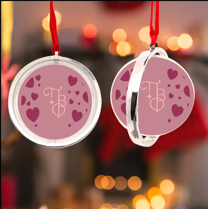 Pi Beta Phi Christmas Reversible Flat Round Ornament