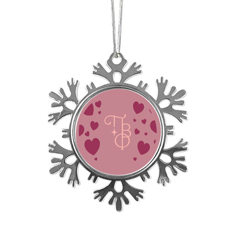 Pi Beta Phi Christmas Ornament - Snowflake Metal
