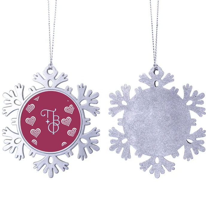 Pi Beta Phi Christmas Ornament - Snowflake Metal