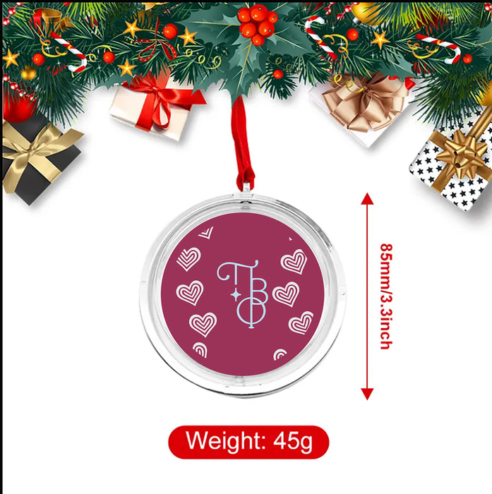 Pi Beta Phi Christmas Reversible Flat Round Ornament
