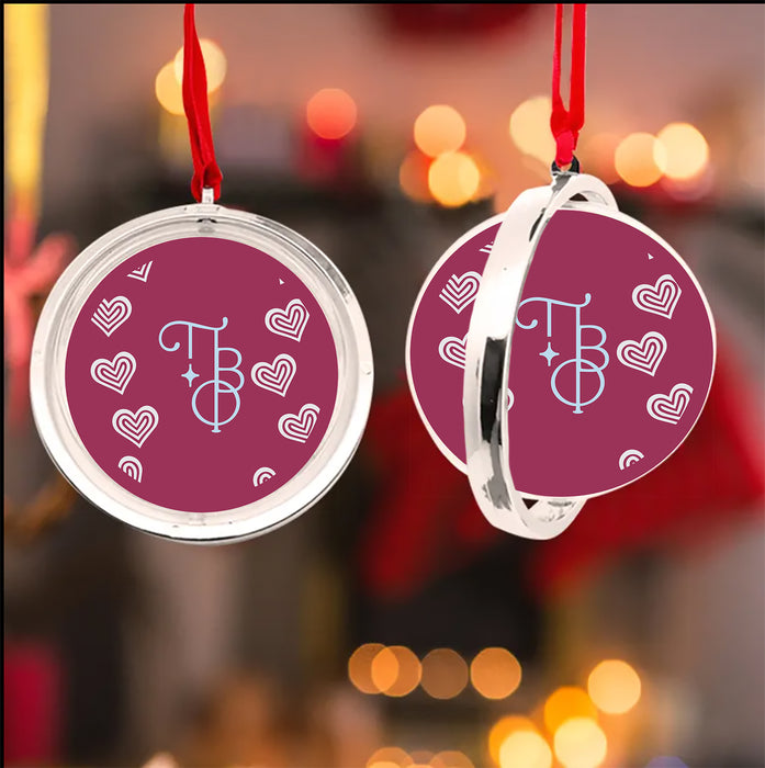 Pi Beta Phi Christmas Reversible Flat Round Ornament
