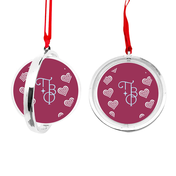 Pi Beta Phi Christmas Reversible Flat Round Ornament