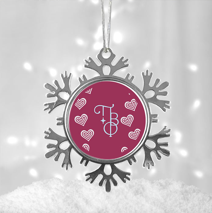 Pi Beta Phi Christmas Ornament - Snowflake Metal