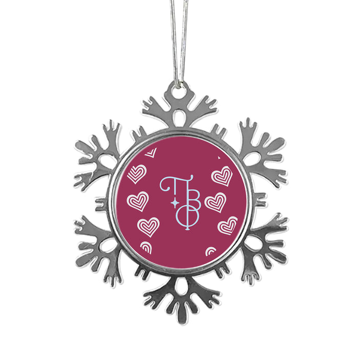 Pi Beta Phi Christmas Ornament - Snowflake Metal