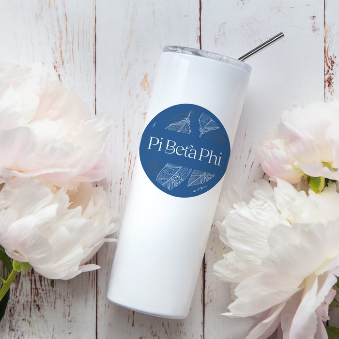 Pi Beta Phi Stainless Steel Skinny Tumbler 20 OZ