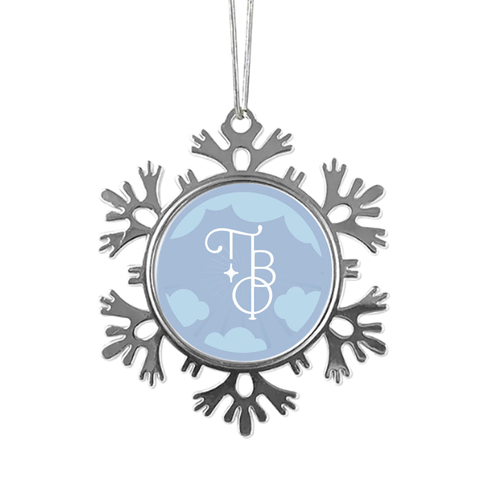 Pi Beta Phi Christmas Ornament - Snowflake Metal