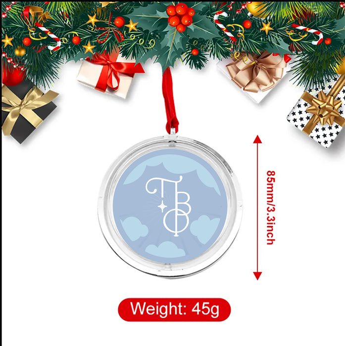 Pi Beta Phi Christmas Reversible Flat Round Ornament