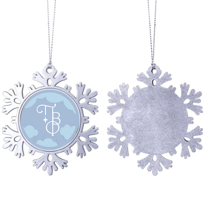 Pi Beta Phi Christmas Ornament - Snowflake Metal