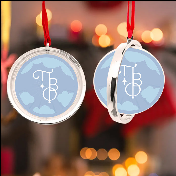 Pi Beta Phi Christmas Reversible Flat Round Ornament