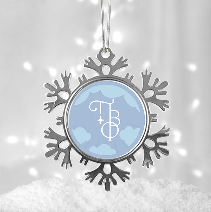 Pi Beta Phi Christmas Ornament - Snowflake Metal