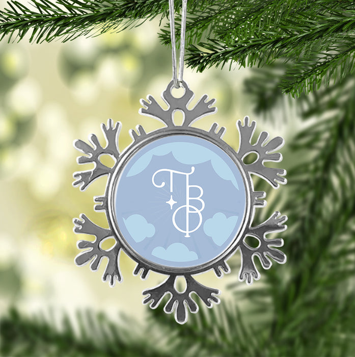 Pi Beta Phi Christmas Ornament - Snowflake Metal