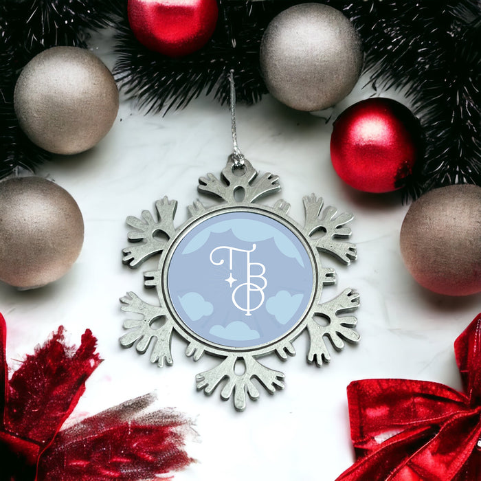 Pi Beta Phi Christmas Ornament - Snowflake Metal