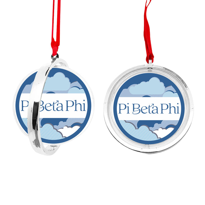 Pi Beta Phi Christmas Reversible Flat Round Ornament