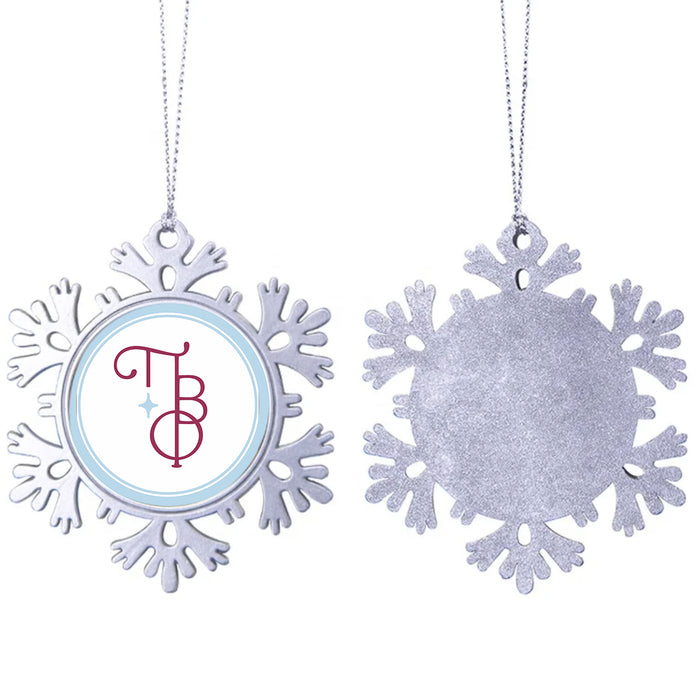 Pi Beta Phi Christmas Ornament - Snowflake Metal