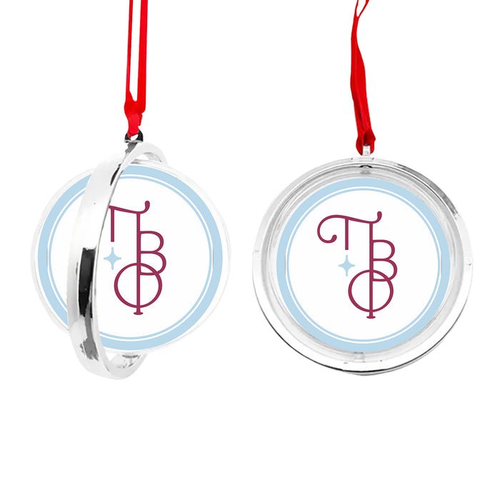 Pi Beta Phi Christmas Reversible Flat Round Ornament