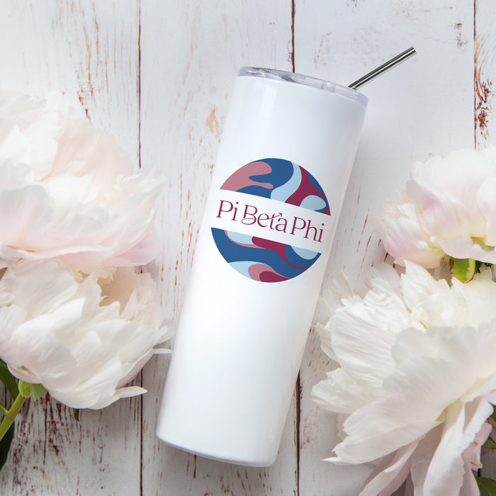 Pi Beta Phi Stainless Steel Skinny Tumbler 20 OZ