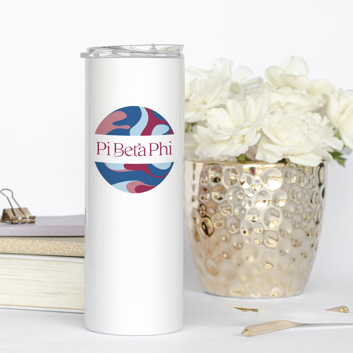 Pi Beta Phi Stainless Steel Skinny Tumbler 20 OZ