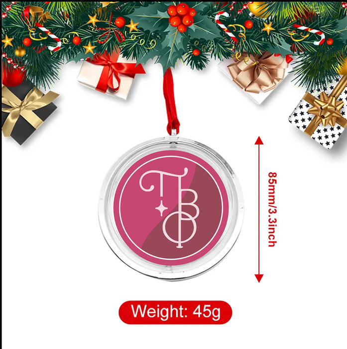 Pi Beta Phi Christmas Reversible Flat Round Ornament