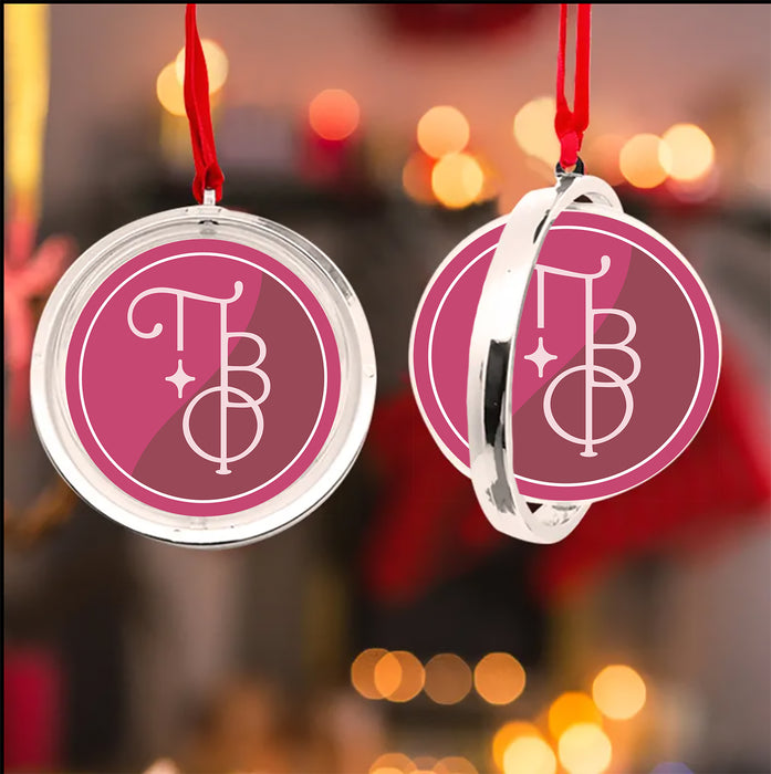 Pi Beta Phi Christmas Reversible Flat Round Ornament