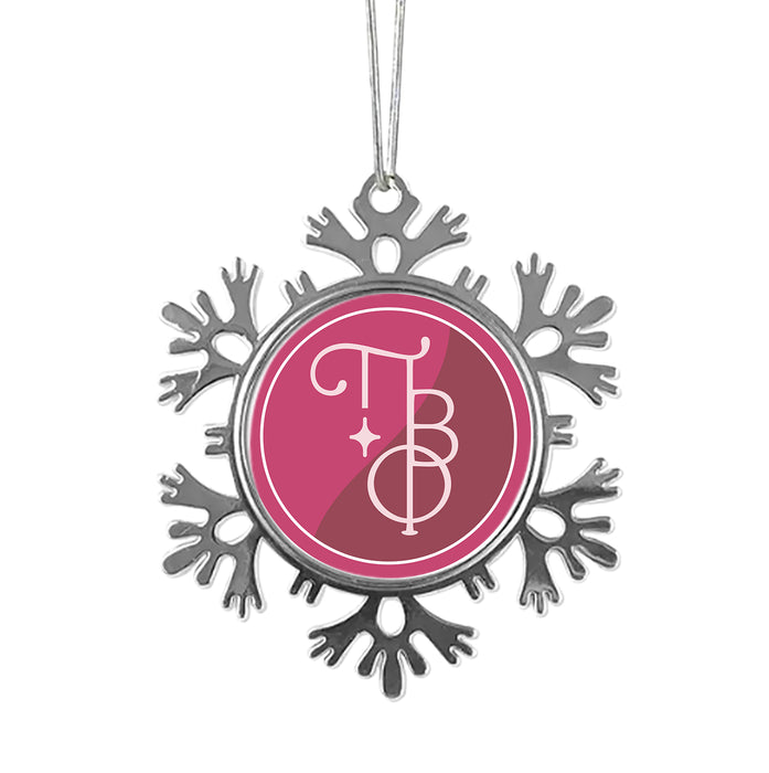 Pi Beta Phi Christmas Ornament - Snowflake Metal