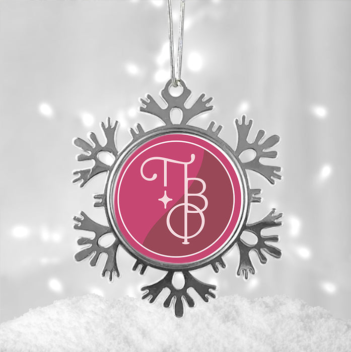 Pi Beta Phi Christmas Ornament - Snowflake Metal