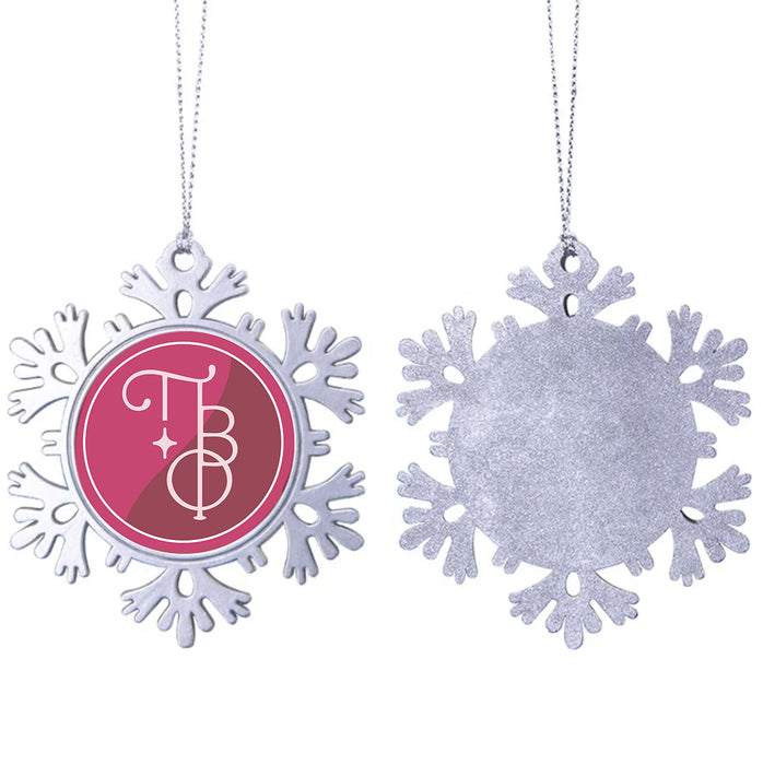 Pi Beta Phi Christmas Ornament - Snowflake Metal