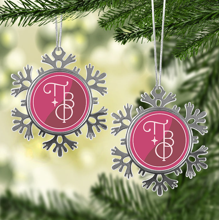 Pi Beta Phi Christmas Ornament - Snowflake Metal