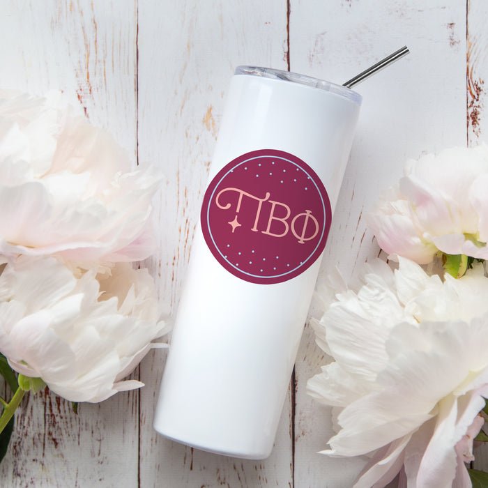 Pi Beta Phi Stainless Steel Skinny Tumbler 20 OZ