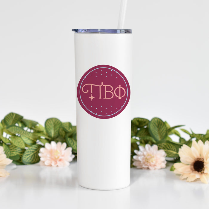 Pi Beta Phi Stainless Steel Skinny Tumbler 20 OZ