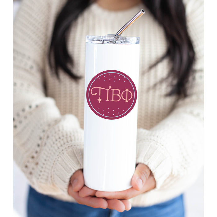 Pi Beta Phi Stainless Steel Skinny Tumbler 20 OZ