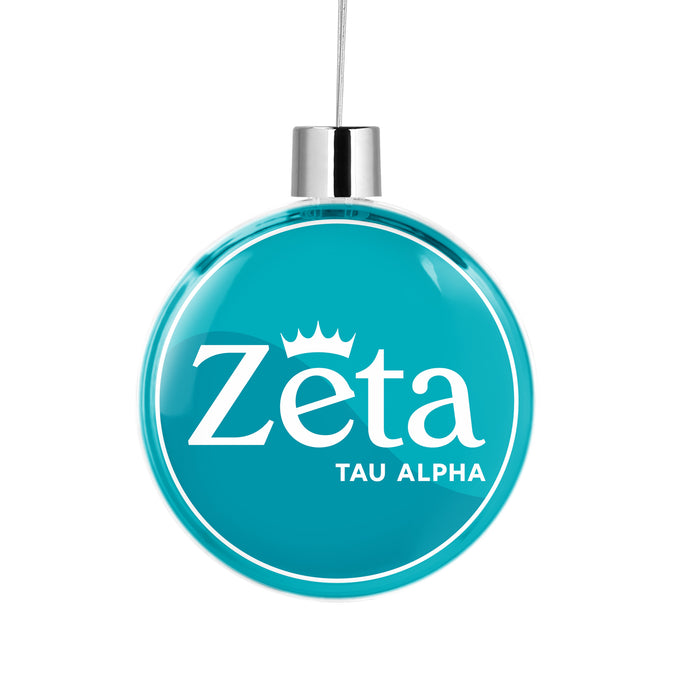 Zeta Tau Alpha Christmas Ornament Flat Round
